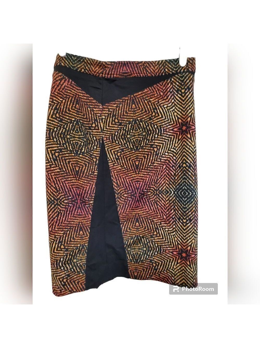 Nicole Miller Atelier Abstract Geometric Pencil Skirt Size 8